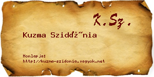 Kuzma Szidónia névjegykártya
